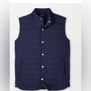 Peter Millar XL Crown Crafted Regent Vest Navy Blue Quilted Puffer $295 NWT